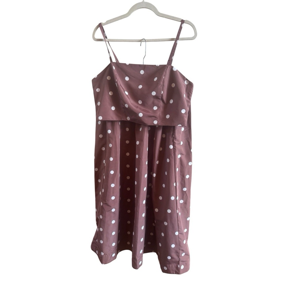 NWT The Collection By Old Navy Brown Polka Dot Cropped Top High Waisted‎ Skirt